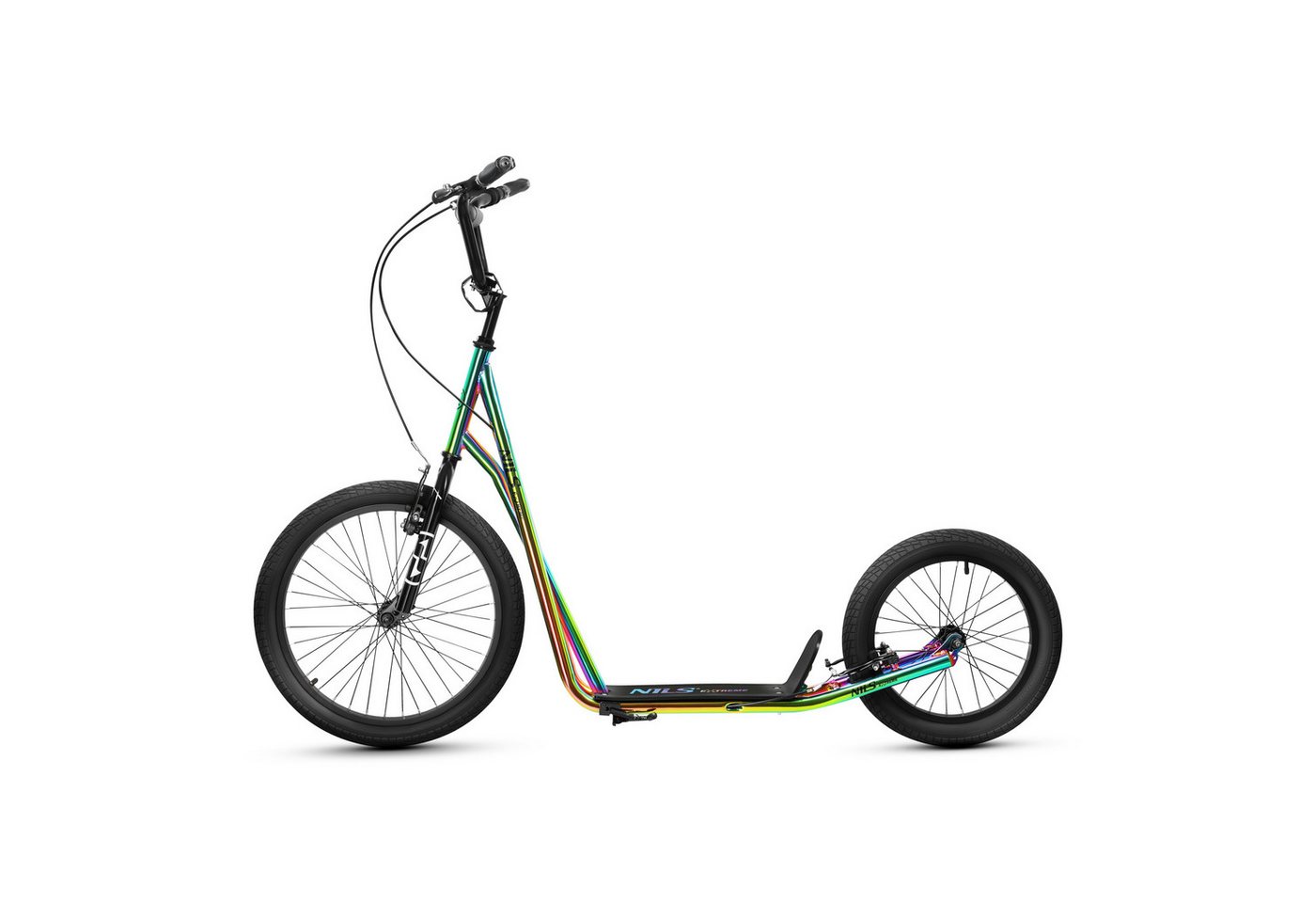 Thumbnail - NILS EXTREME Cityroller Rainbow Scooter Roller Tretroller mit großen Reifen - sehr wendig, geeignet für Offroad-Abenteue...