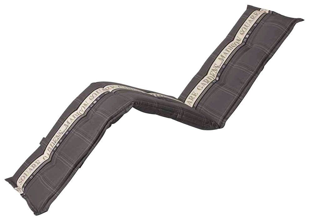 Siena Garden Sesselauflage Madison Garden, 170 cm, passend für Relaxsessel,  Dessin Schriftzug, Mit Bindebänder und Halteband