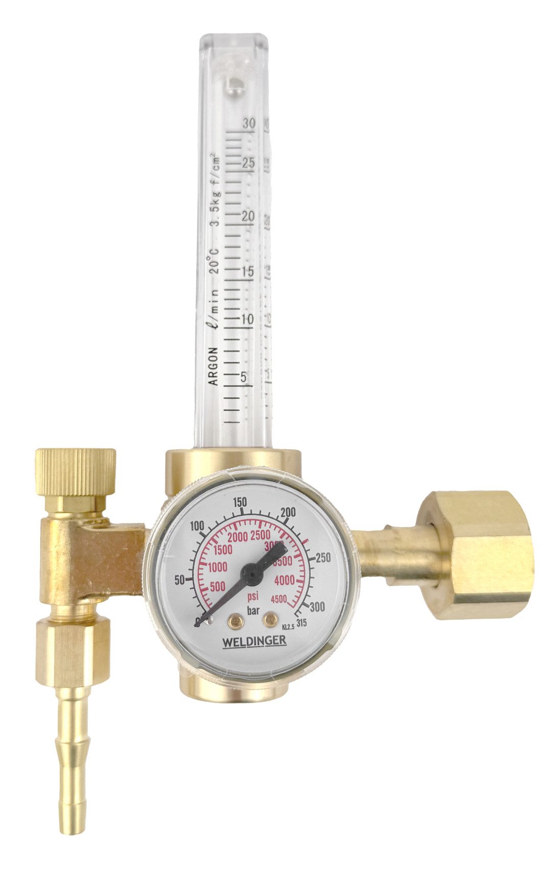 WELDINGER Druckregler Druckregler ECO mit Flowmeter für Argon/CO2 Schutzgasregler, (1-St), für Mehrweg-Gaszylinder