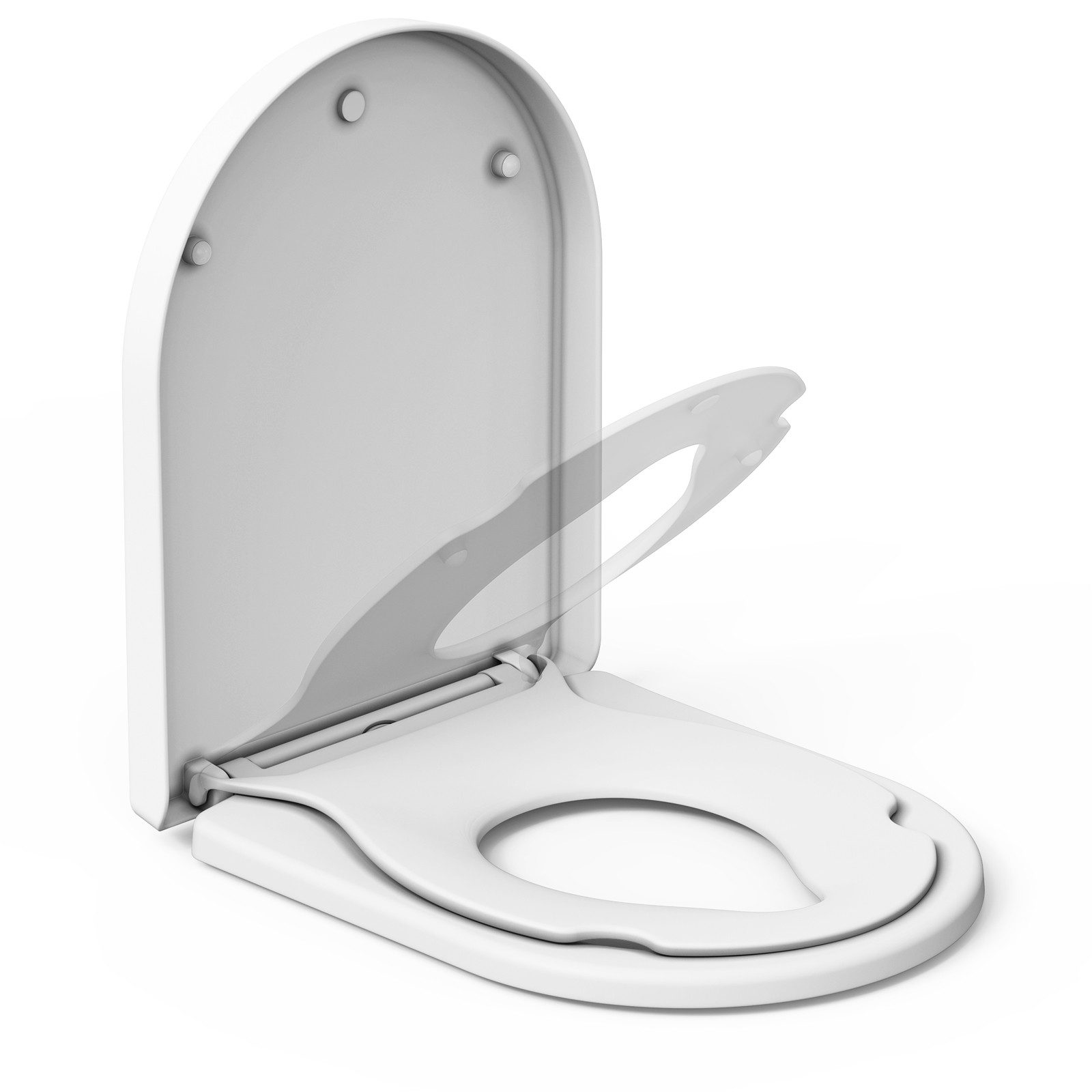 GarveeMore WC-Sitz Toilettendeckel mit Kindersitz Absenkautomatik Toilettensitz