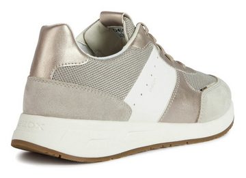 Geox D BULMYA Sneaker mit Metallic-Look, Freizeitschuh, Halbschuh, Schnürschuh