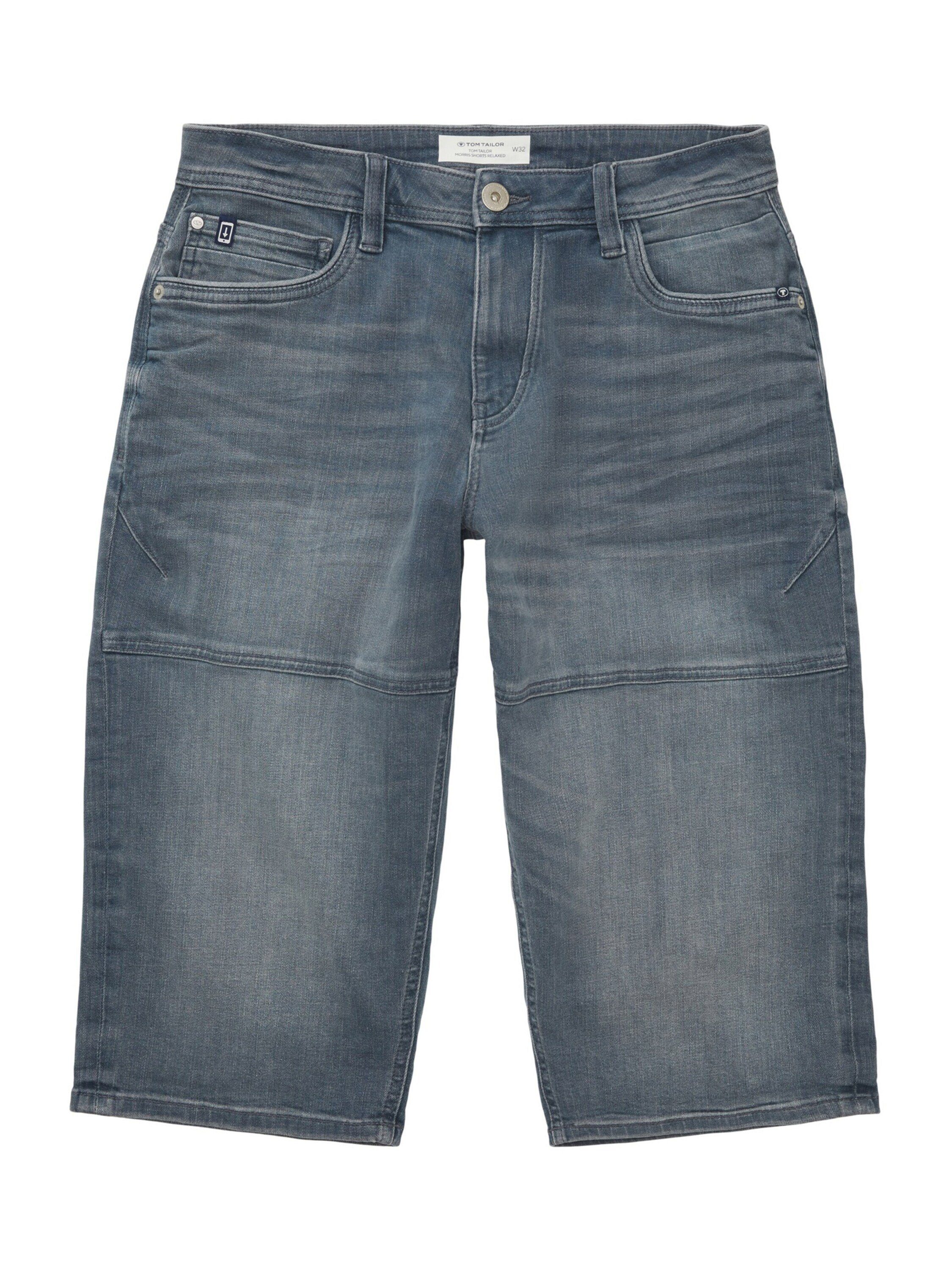 TOM TAILOR 3/4-Jeans Morris (1-tlg) denim mid grey stone blue