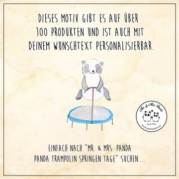 Mr. & Mrs. Panda Glas Panda Trampolin springen - Transparent - Geschenk, Cappuccino Glas, C, Premium Glas, Design mit Herz