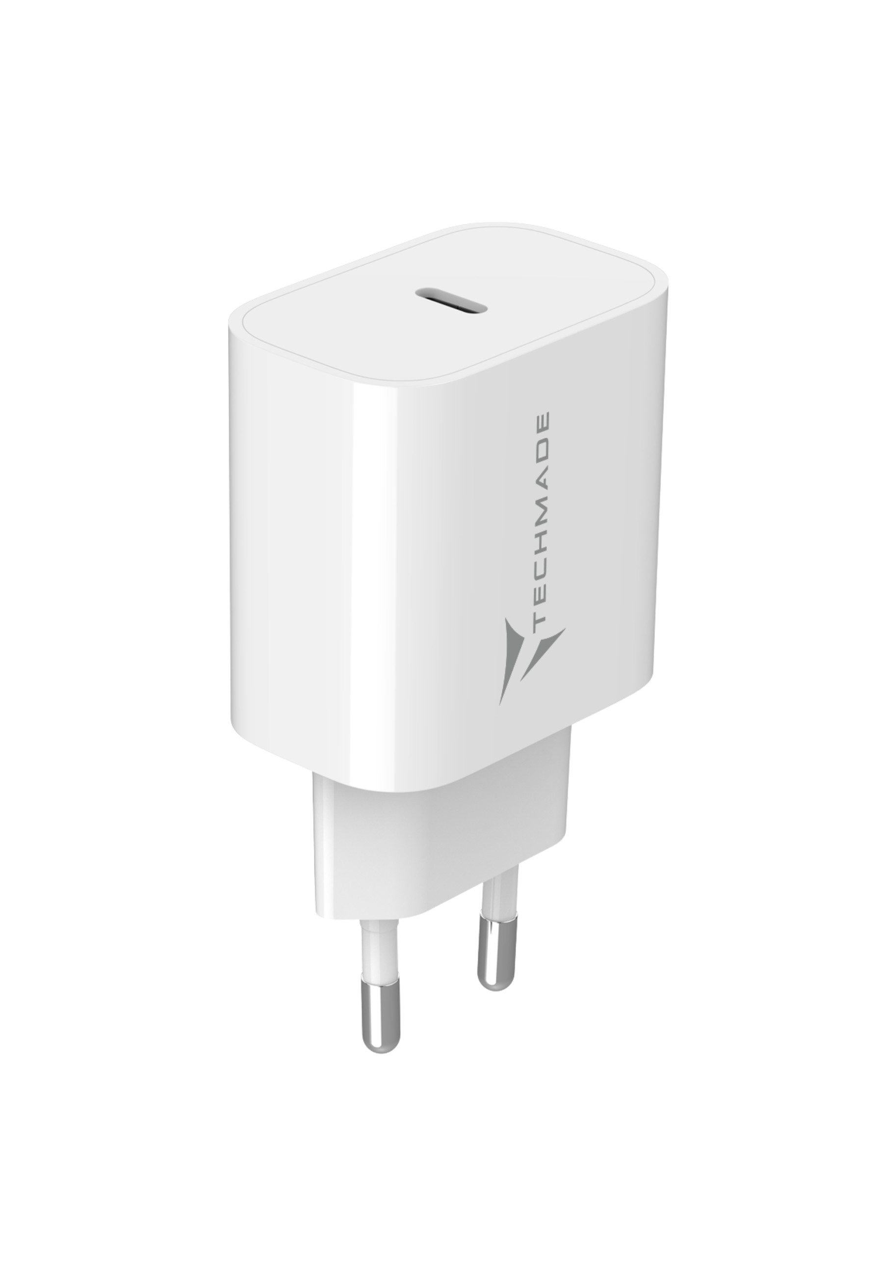 Techmade TECHMADE 20W Ladegerät mit einem USB-C-Ausgang USB-Ladegerät (Set)