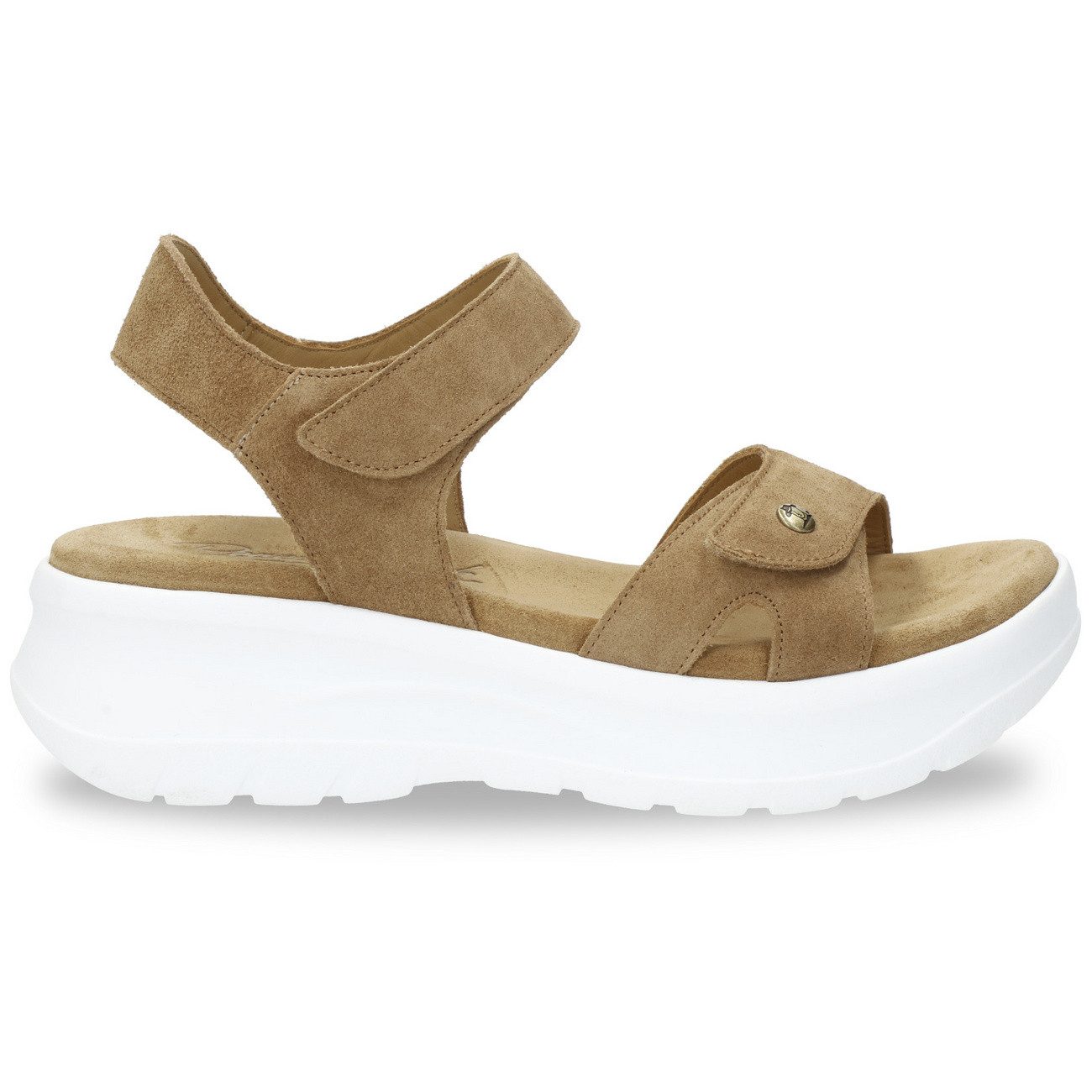 Panama Jack Velour Cuero/Bark Keilsandalette