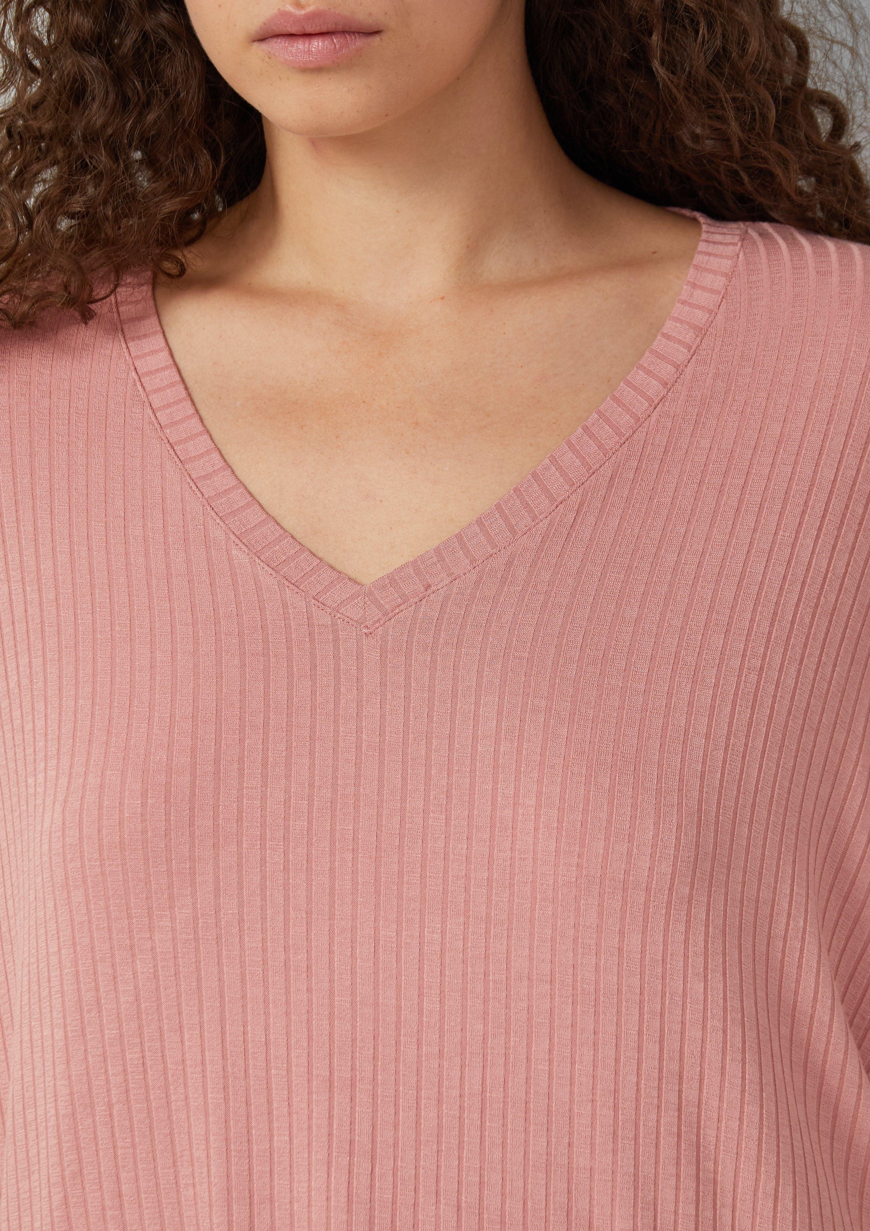 QS Kurzarmshirt Weich fließendes Oversize-Shirt mit günstig online kaufen