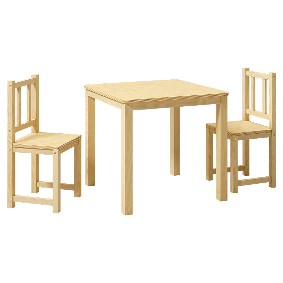 Bellabino Kindersitzgruppe Sora, (2 Stühle und 1 Tisch), Holzsitzgruppe aus günstig online kaufen