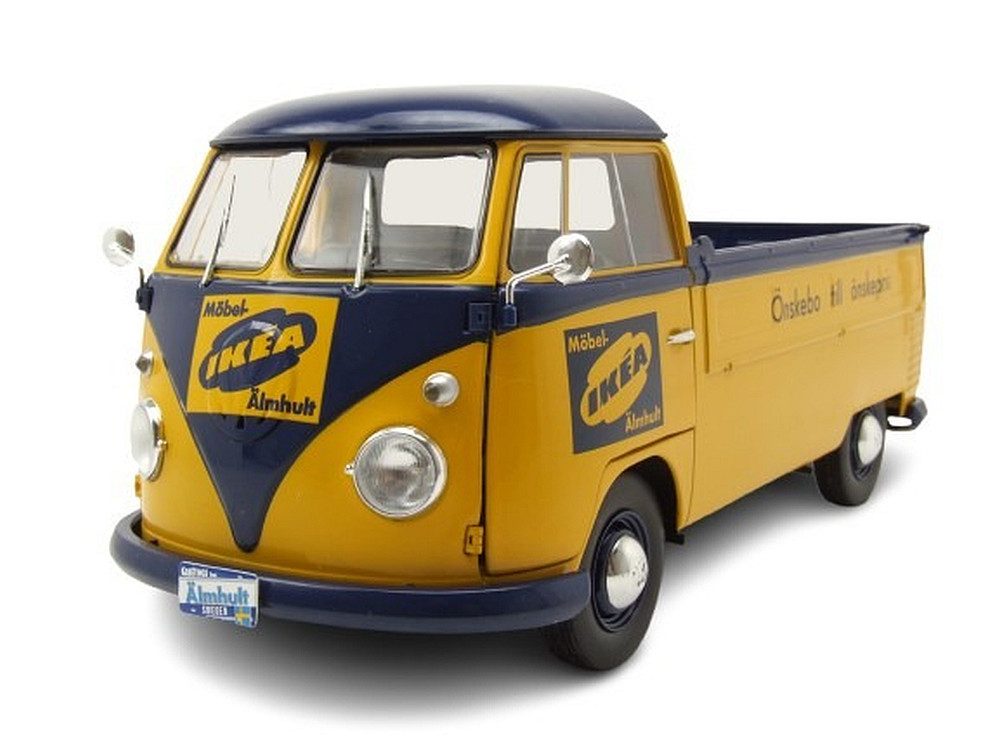 Modellauto VW T1 Pritsche IKEA 1950 gelb blau