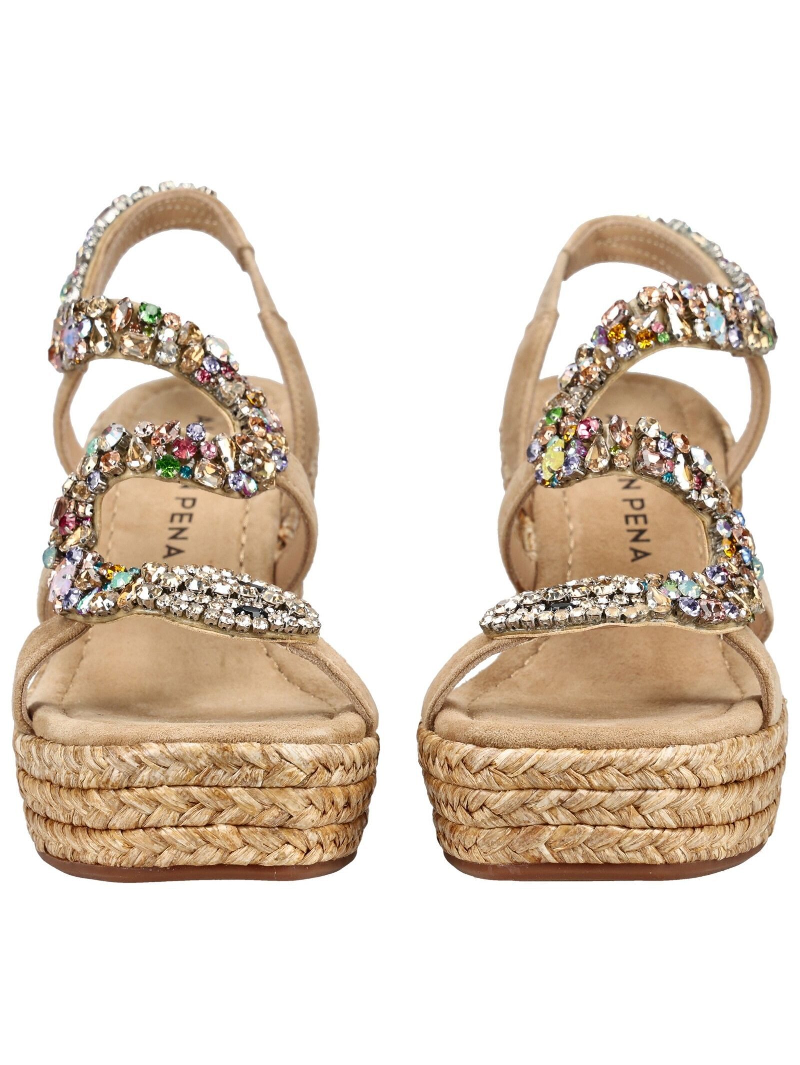 Alma en Pena ALMA EN PENA Sandalen Veloursleder/Textil Keilsandalette