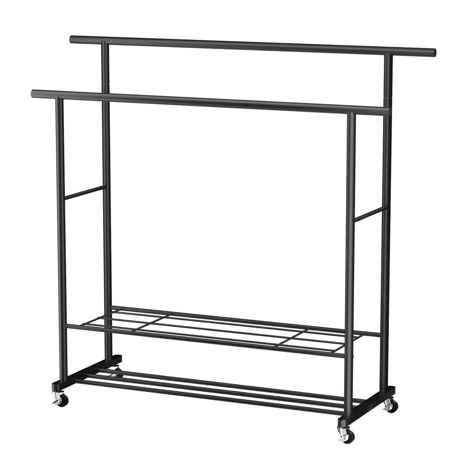 loefme Kleiderständer 2 Regale + 2 günstig online kaufen