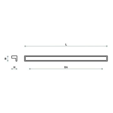 SO-TECH® Möbelgriff FERRO Eisen matt BA 160 - 320 mm, Griffleiste Griff - incl. Schrauben