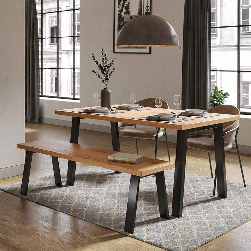 Vicco Tischbein »Loft Tischkufen U-Form 72cm Tischbeine DIY Tischgestell Esstisch Möbelfüße«