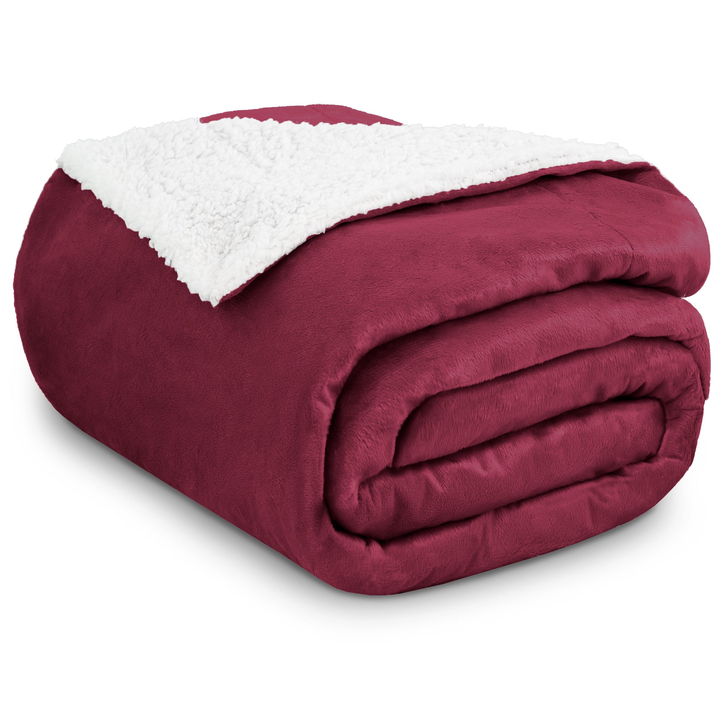 Wohndecke in Lammfell-Optik Kuscheldecke weich & flauschig - Sherpa Fleecedecke, Gräfenstayn, Warme Wolldecke & Sofaüberwurf Tagesdecke für Couch & Sofa