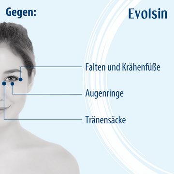 Evolsin Augen-Roll-on Augen Kur Premium Konzentrat Roll-On, Gegen Falten und Krähenfüße, mindert Augenringe und Tränensäcke