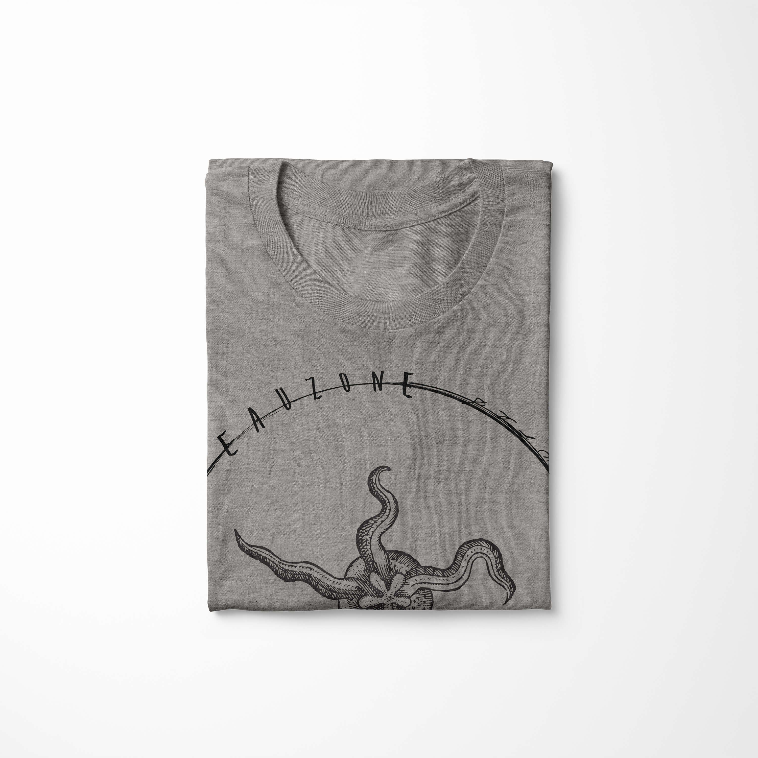 T-Shirt / T-Shirt - 017 sportlicher Struktur Sinus Tiefsee Creatures, Ash Schnitt Sea und feine Fische Serie: Sea Art