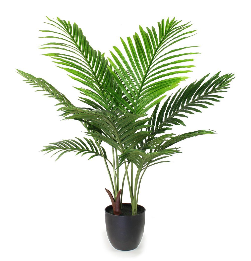 Kunstpalme KP111 Kunstpflanze Palme künstliche im Topf Arnusa, 90 cm, Höhe Palme, Pflanze