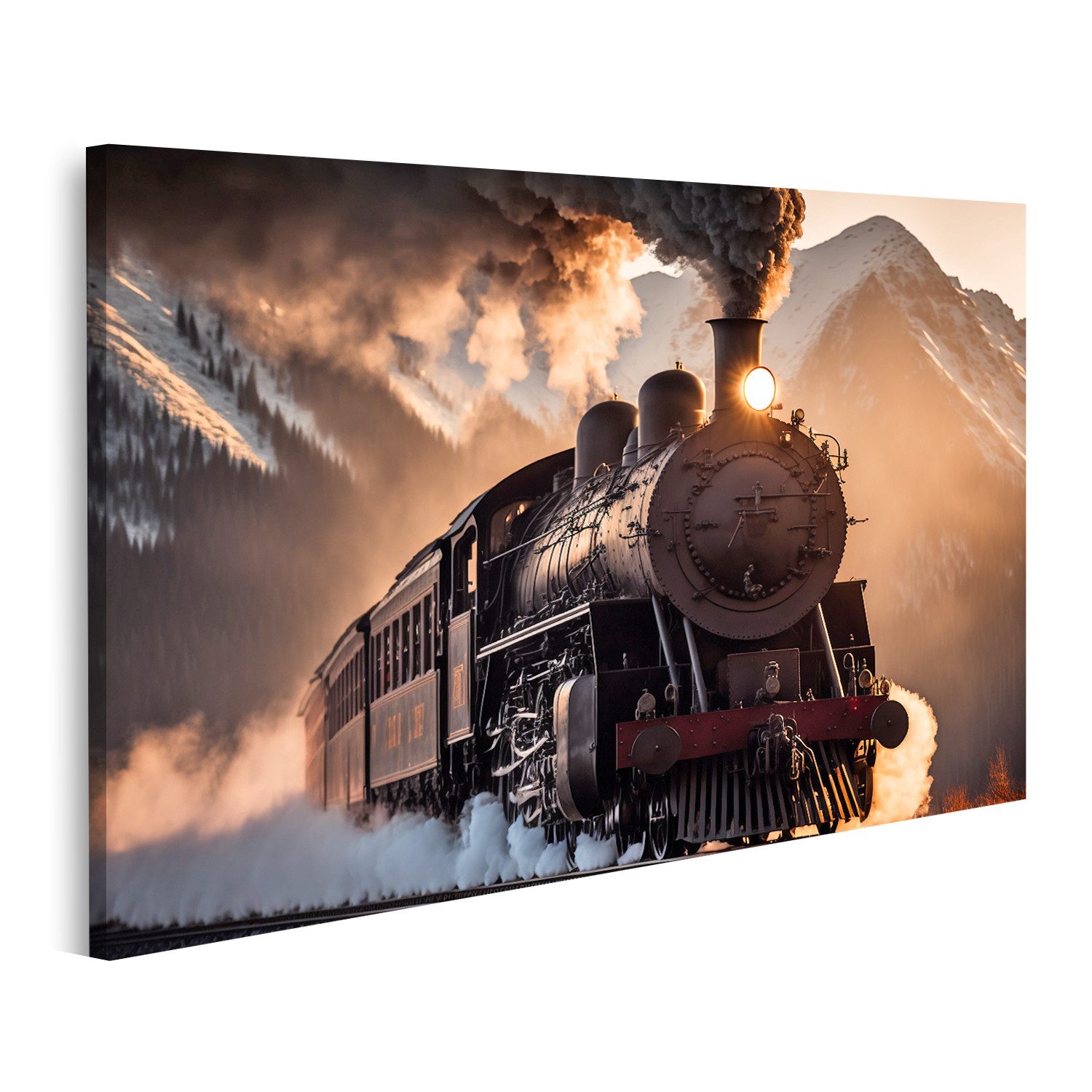 islandburner Leinwandbild Alter Dampfzug Alte Eisenbahn Dampflok Bilder günstig online kaufen