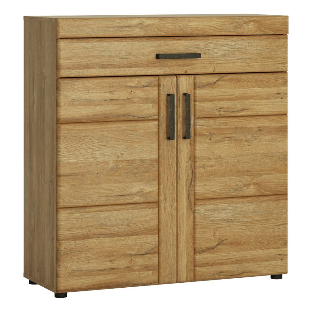 Lomadox Schuhkommode CARIATI-129, Grandson Eiche Nb. 92,8/100,2/38 cm