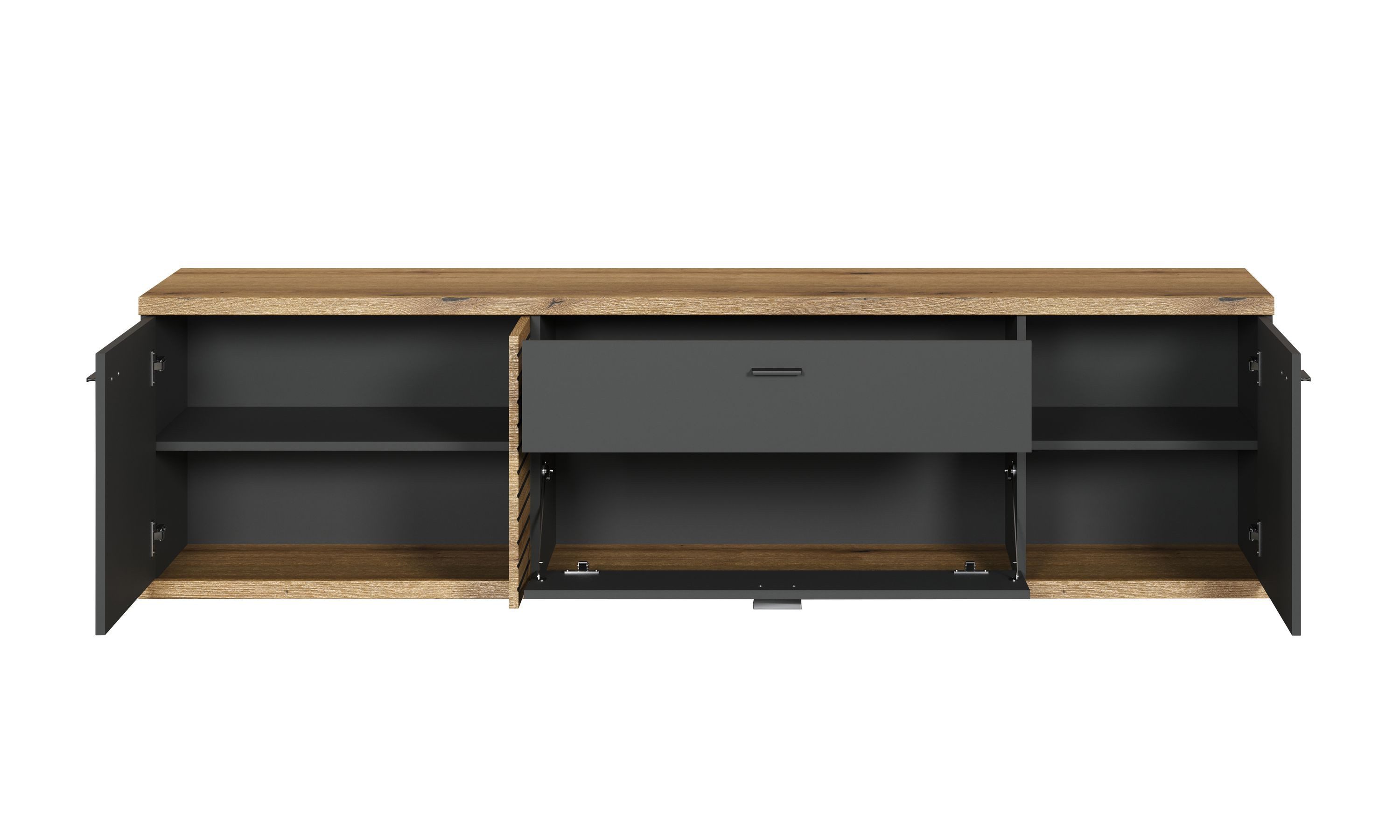 trendteam Lowboard (TV-Lowboard), Lowboard TV-Board Unterschrank 202 x 55 x 42 cm