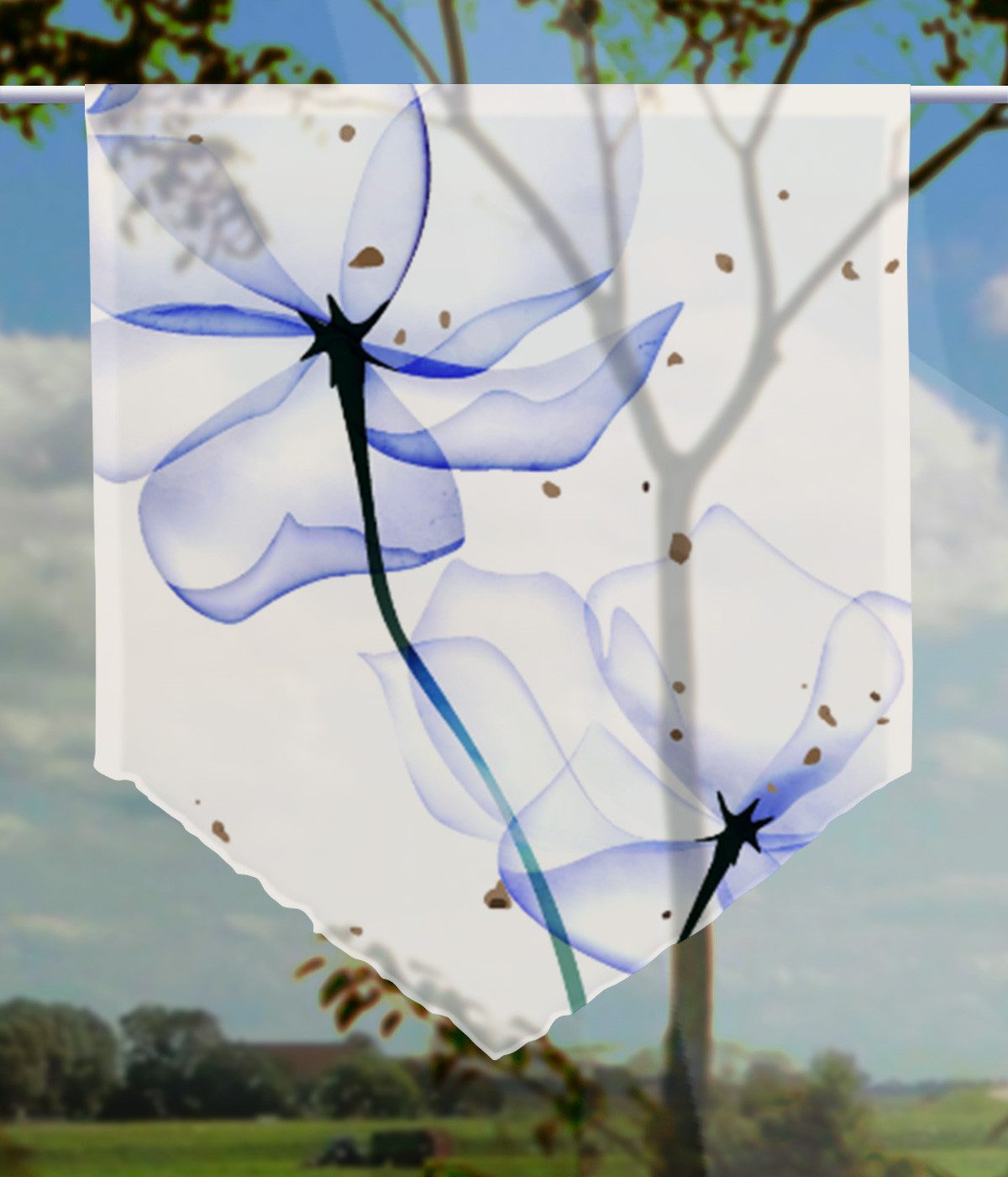 gardinen-for-life Scheibengardine Lule tribus blue - günstig online kaufen