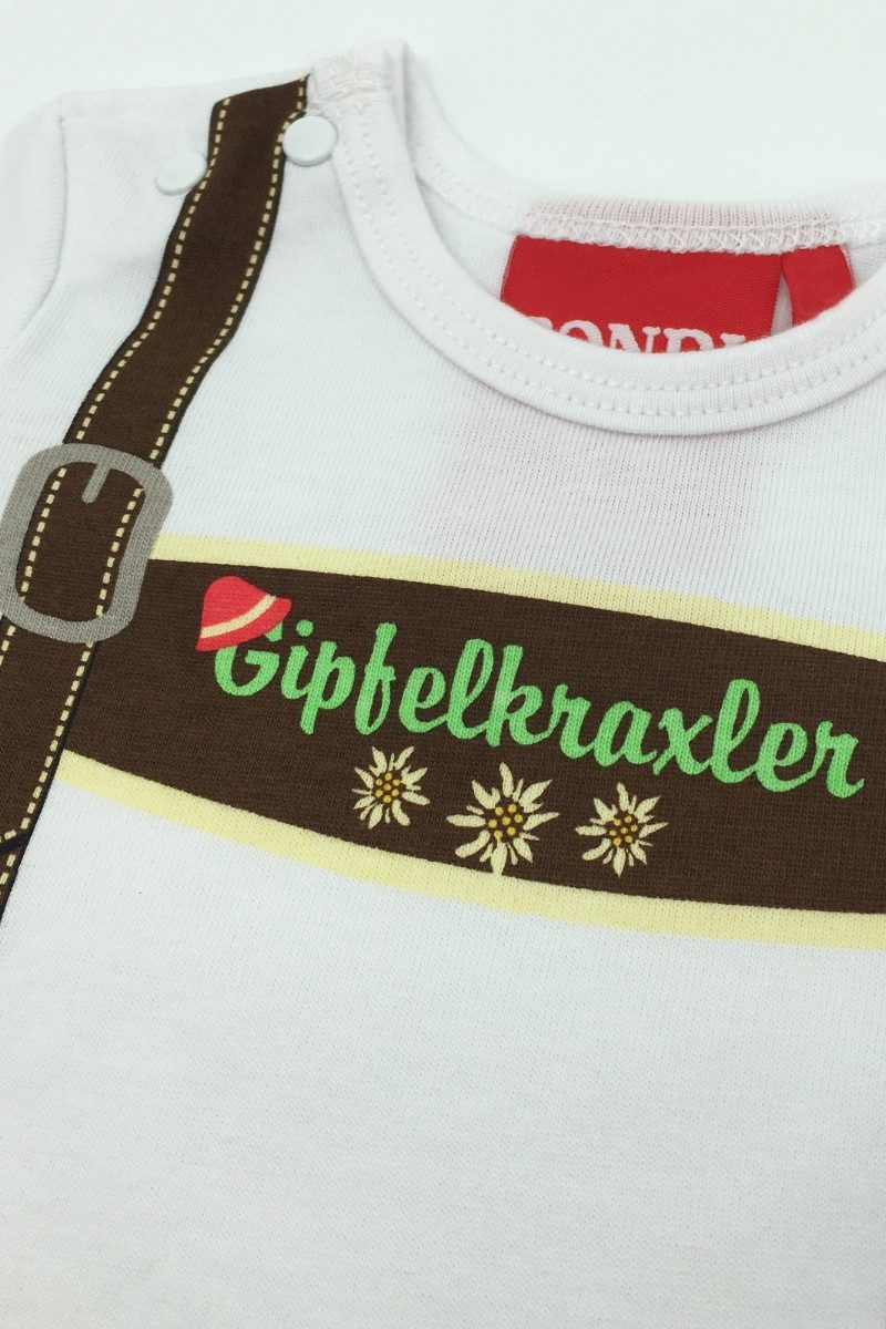 BONDI Trachtenkleid Baby Body - GIPFELKRAXLER - nougat/weiß
