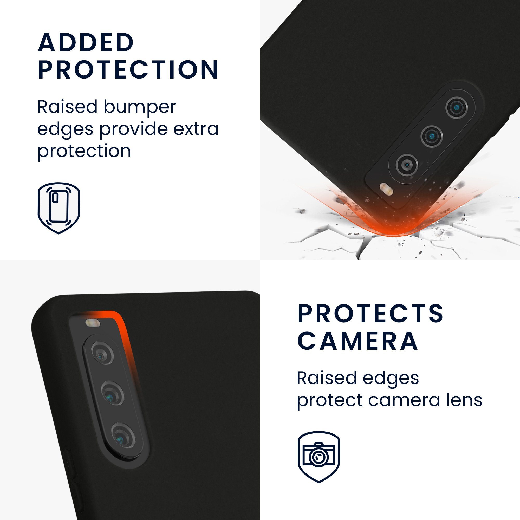 kwmobile Handyhülle Hülle für Sony Xperia 10 V, Hülle Silikon - Soft Handyhülle - Handy Case Cover