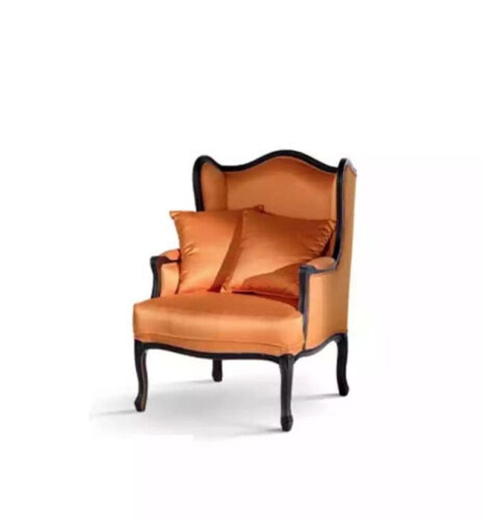 Made (1-St., Textil Neu Sessel Sessel Italy JVmoebel 1 Sitzer Polster Orange Klassischer in Sessel), Designer