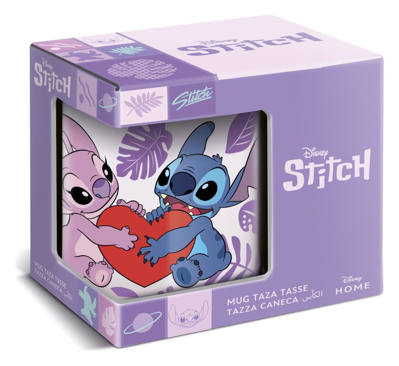 Stor Tasse Lilo & Stitch Tasse Angel & Stitch Heart 325 ml