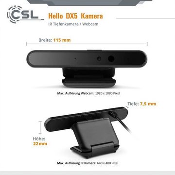 CSL Hello DX5 IR-Tiefenkamera WebCam Webcam (Full HD, IrDA (Infrarot)