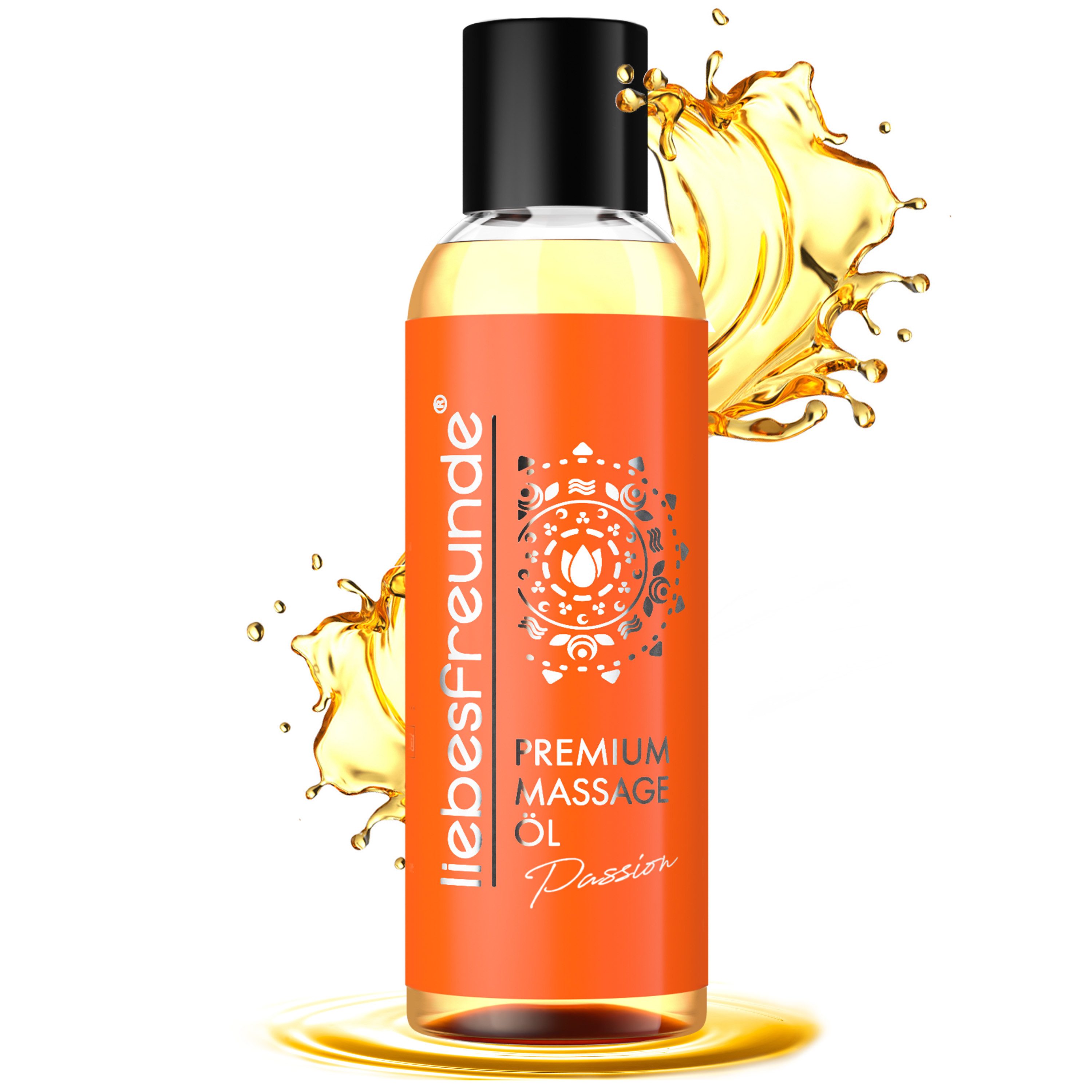 Liebesfreunde Massageöl Premium Massageöl Passion - Sinnliches Massage Öl für Paare, 150 ml, Frei von Mineralöl
