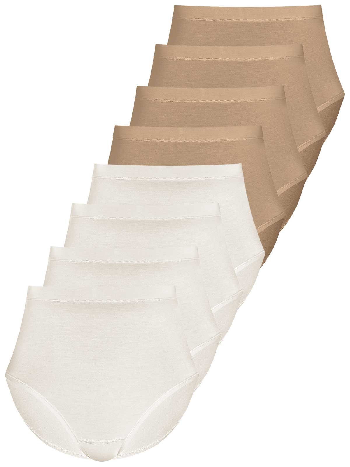 Sassa Taillenslip 8er Sparpack Slip Maxi LOVELY SKIN (Spar-Set, 8-St) Zwickel