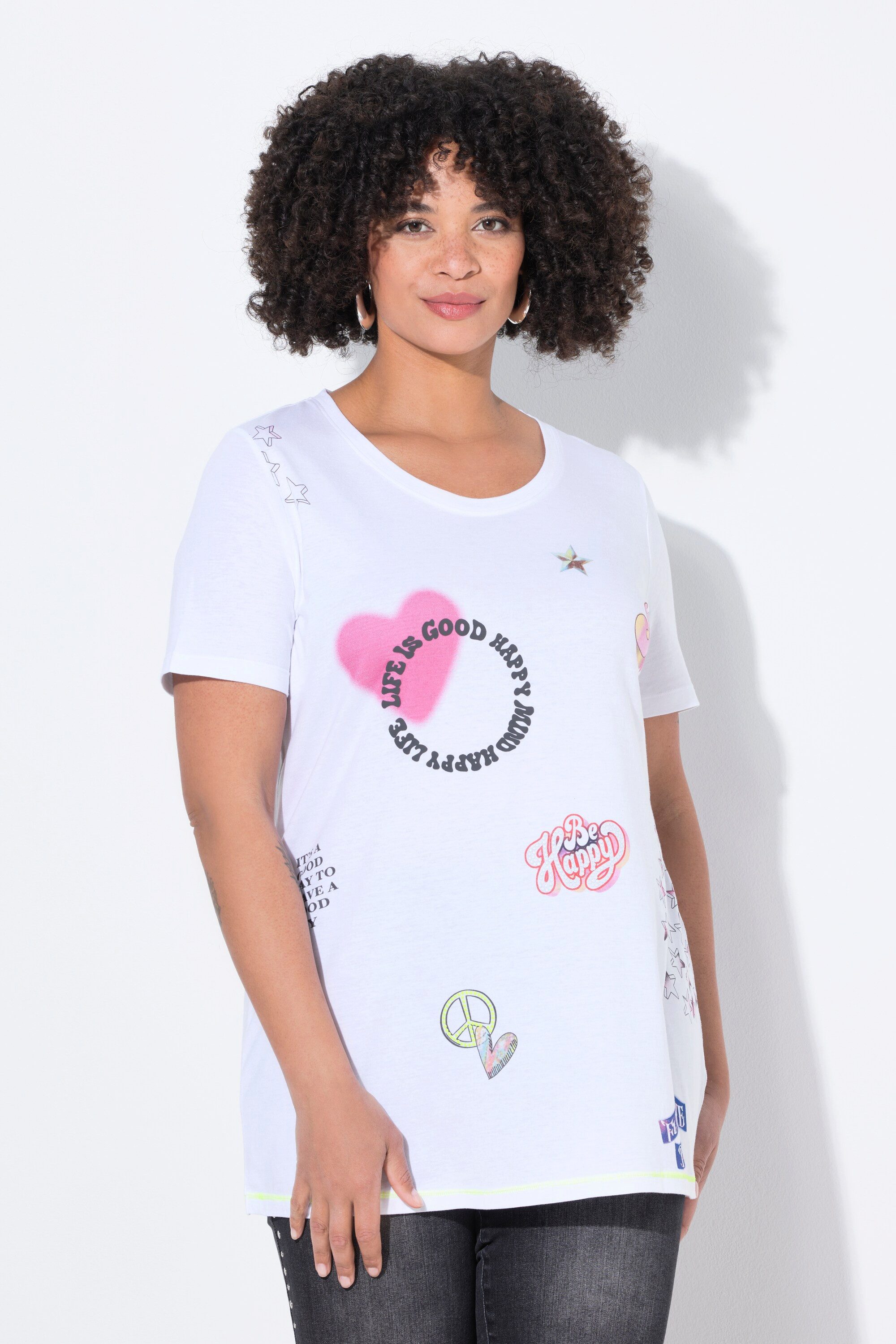 Angel of Style T-Shirt T-Shirt Regular Fit 3D-Motiv Neon-Nähte günstig online kaufen