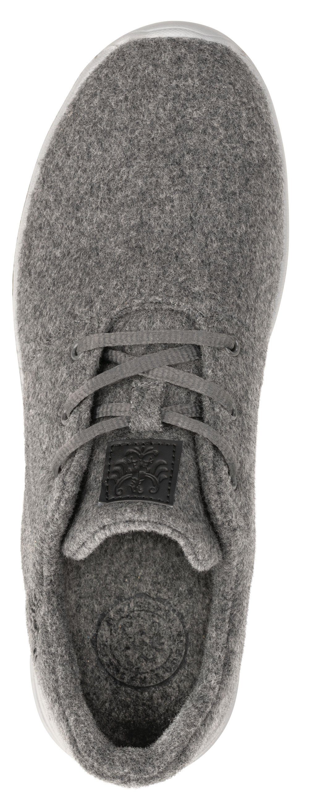 Tiroler Loden Sneaker ultraleicht grau aus und superbequem reiner Schurwolle