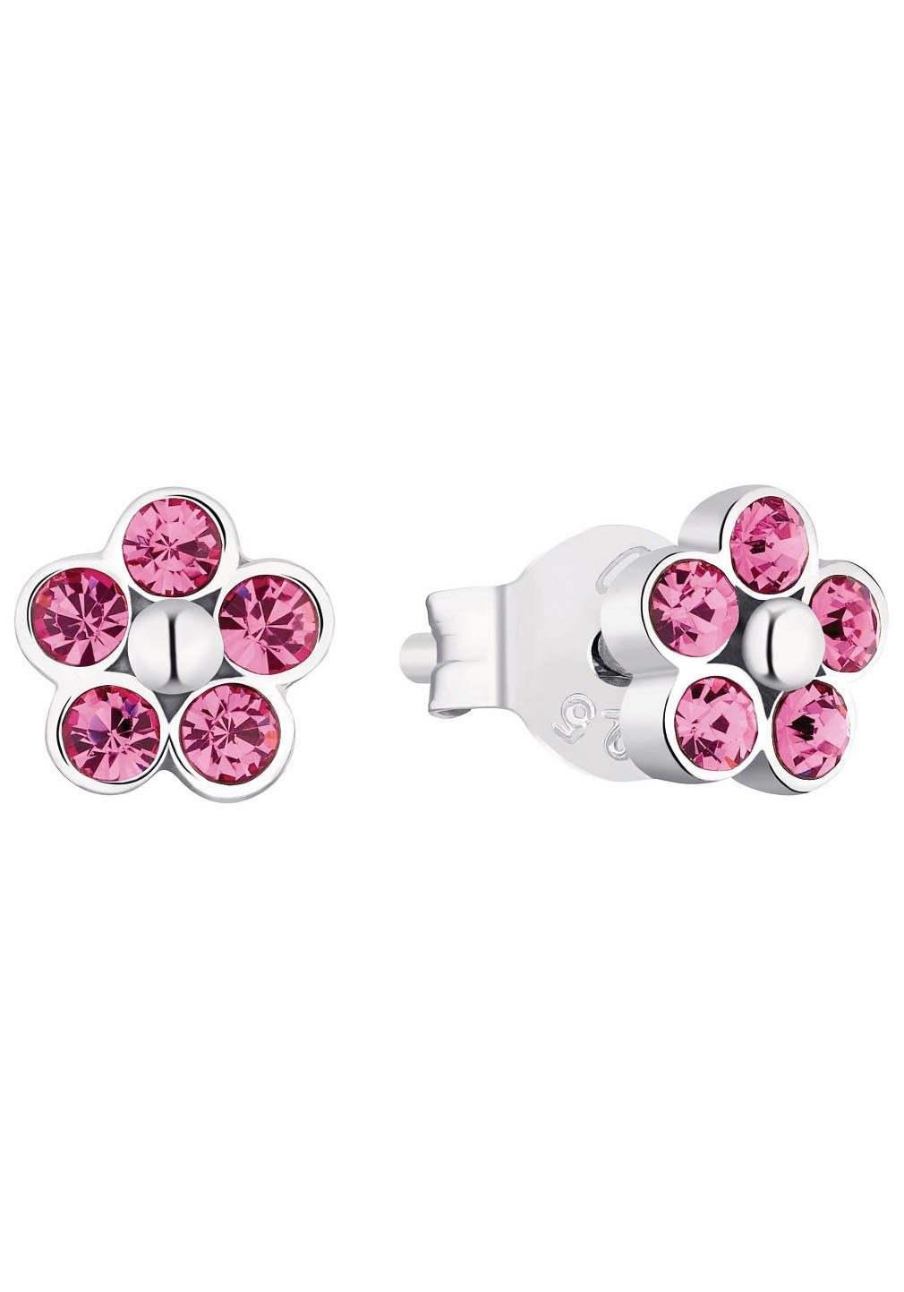 Amor Paar Ohrstecker Flower Power (2-tlg), mit Kristallglas