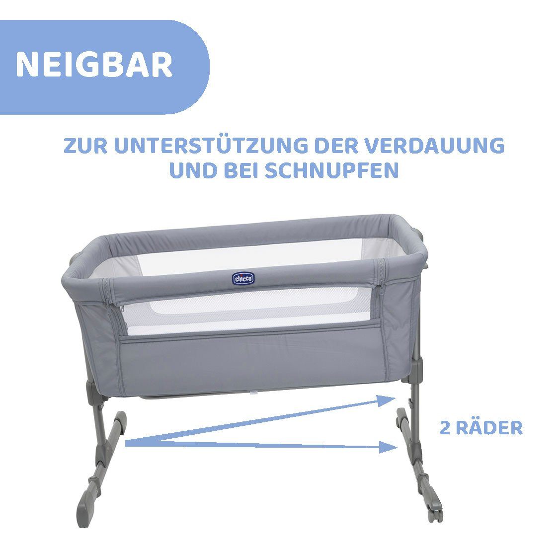 Chicco Beistellbett next2me essential, Bezug teilweise aus recyceltem Material