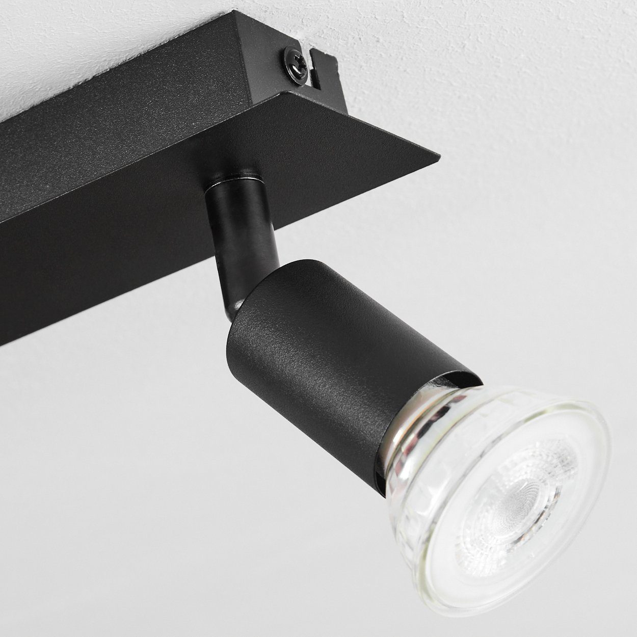 Moderne aus verstellbaren Spots Deckenlampe »Buti« mit 4xGU10, Leuchtmittel, Schwarz, Lampe Deckenleuchte hofstein 4 Metall in ohne