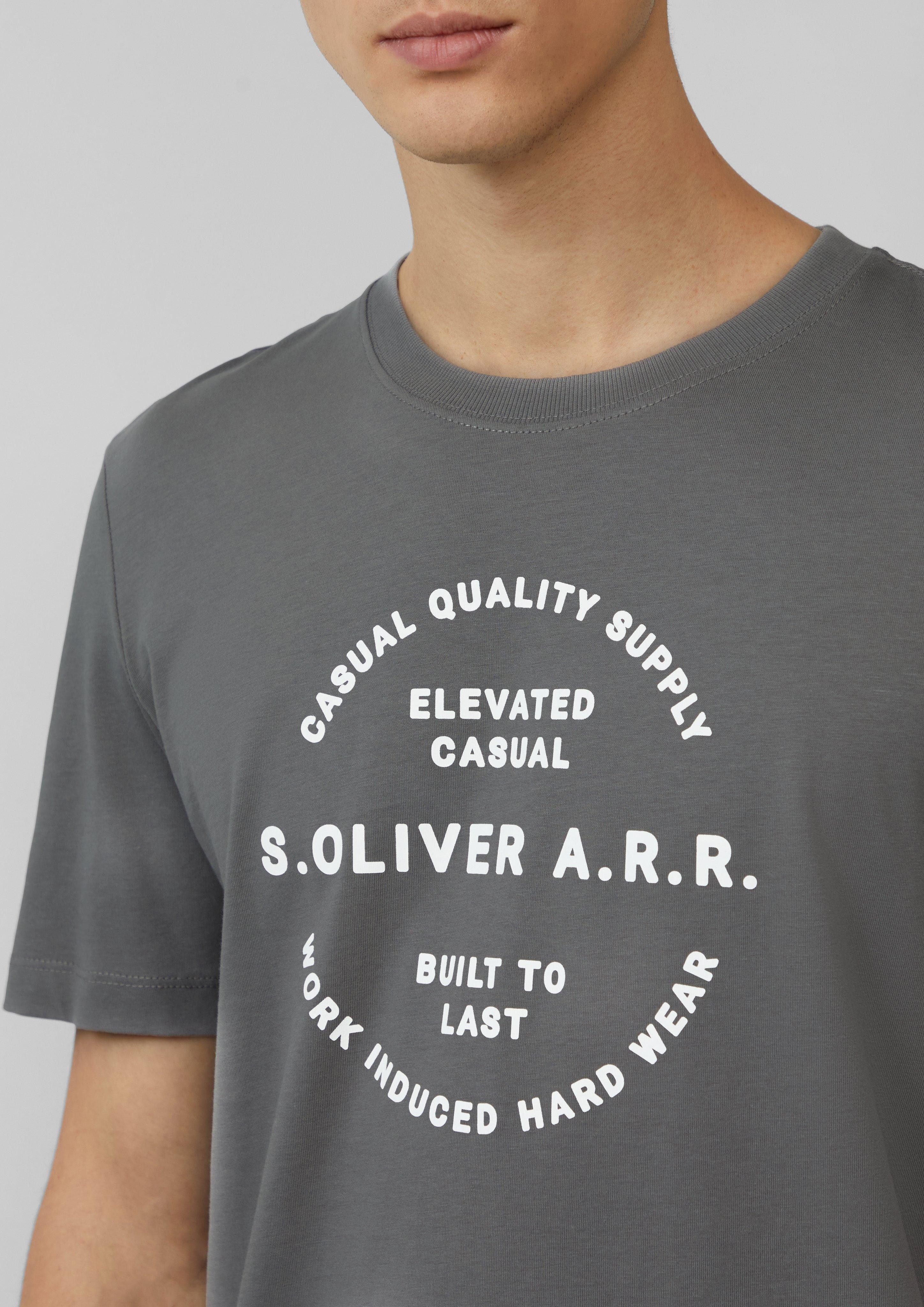 s.Oliver Kurzarmshirt T-Shirt mit Artwork Artwork günstig online kaufen