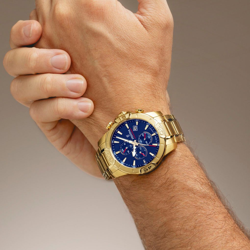 Festina Chronograph Timeless Chronograph F20705/3, Quarzuhr, Armbanduhr, Herrenuhr, Edelstahlarmband, analog, Tag