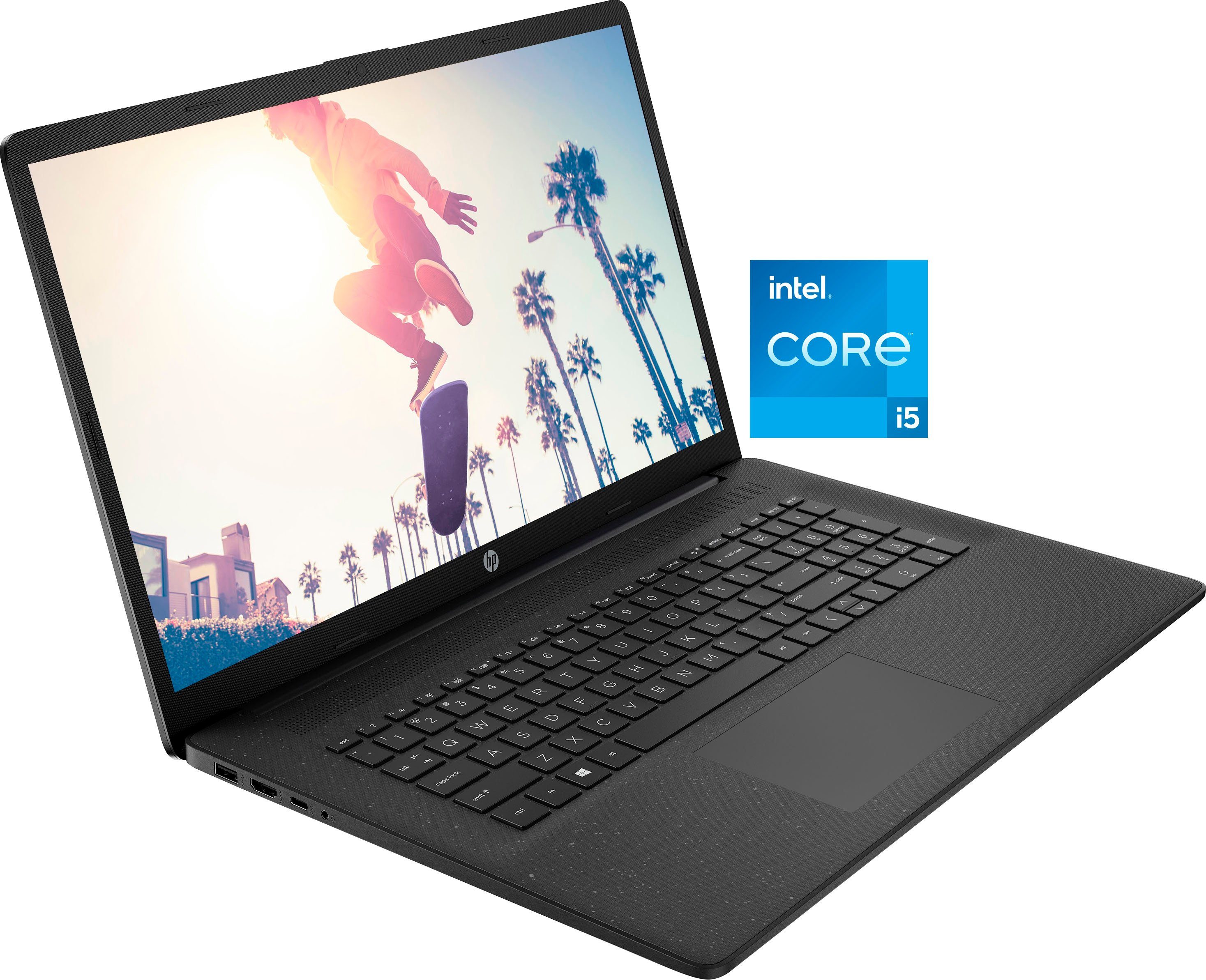 Intel 512 17-cn0254ng i5 1135G7, Zoll, Xe cm/17,3 (43,9 Graphics, Fingerabdruckleser) Iris© GB Core HP SSD, Notebook