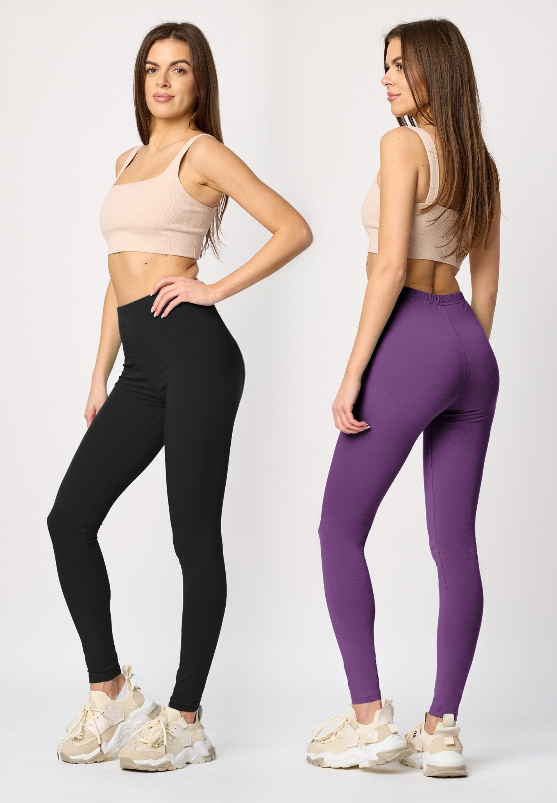 Merry Style Leggings 2er Pack Damen Hose aus Baumwolle MS10-198 (1-tlg) – Bild 2 von 5