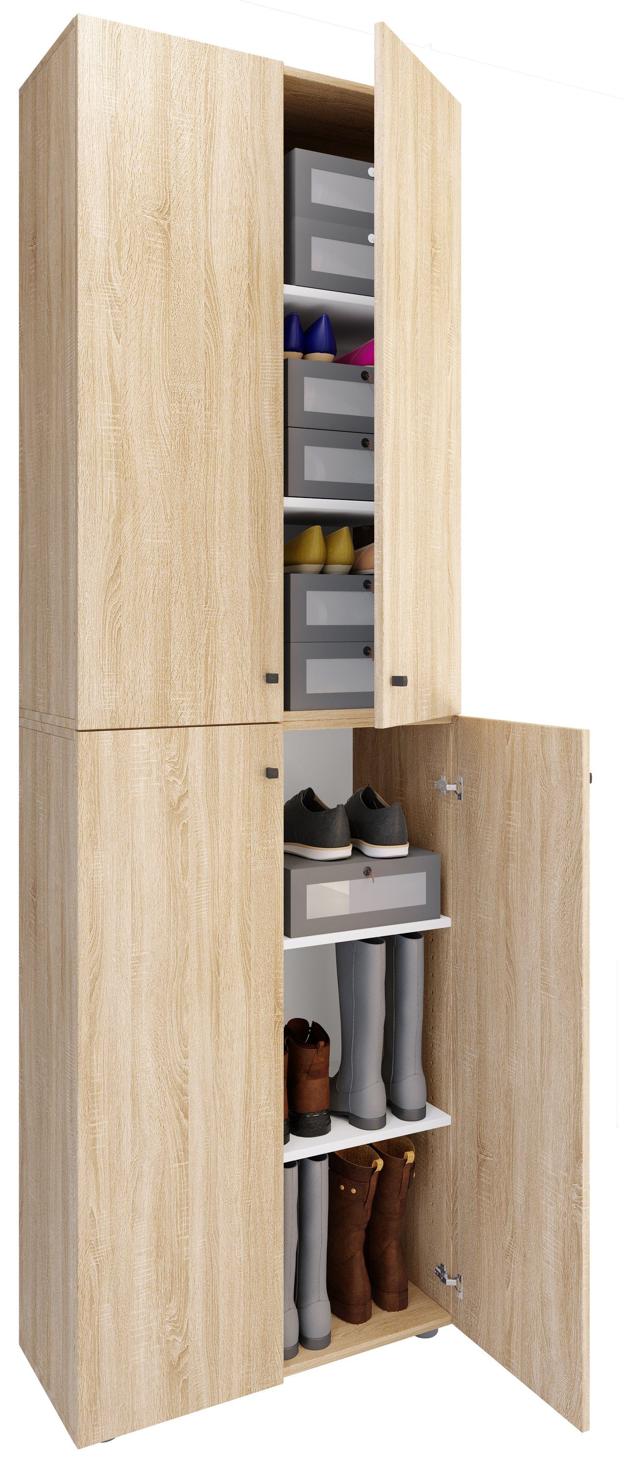 Schuhschrank XL Holz Großer Schuhschrank Schuhkommode Lona 6