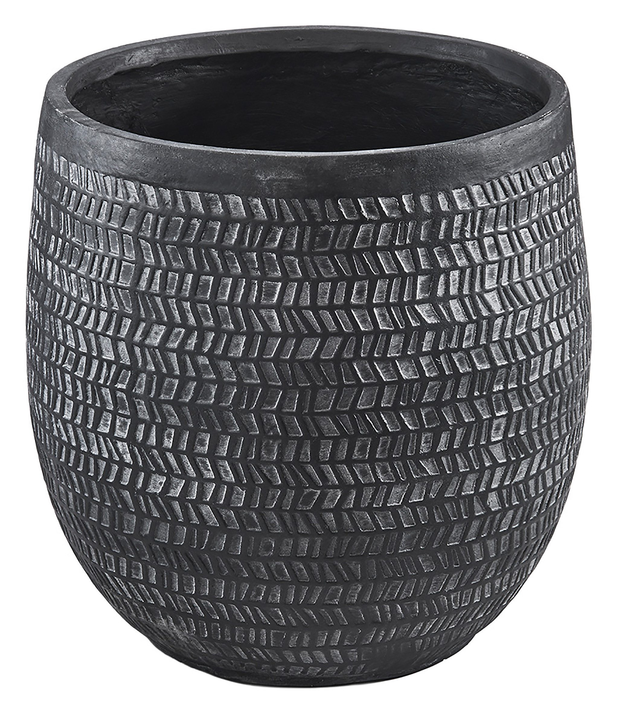 Kobolo Blumentopf Pflanztopf Übertopf Pflanzgefäß groß Fiberglas mit Entwässerungsloch (Einzelstück, 1 St., 1 Stück), Dm. 45 cm