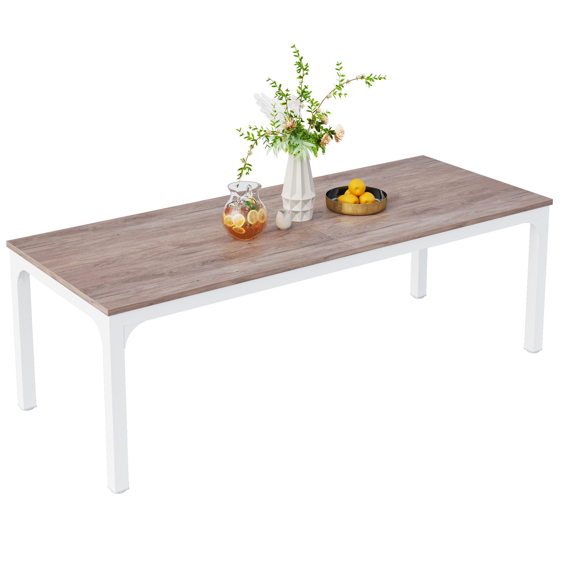 Tribesigns Esstisch 200 cm Esstisch für 8 Personen im industriellen Stil günstig online kaufen