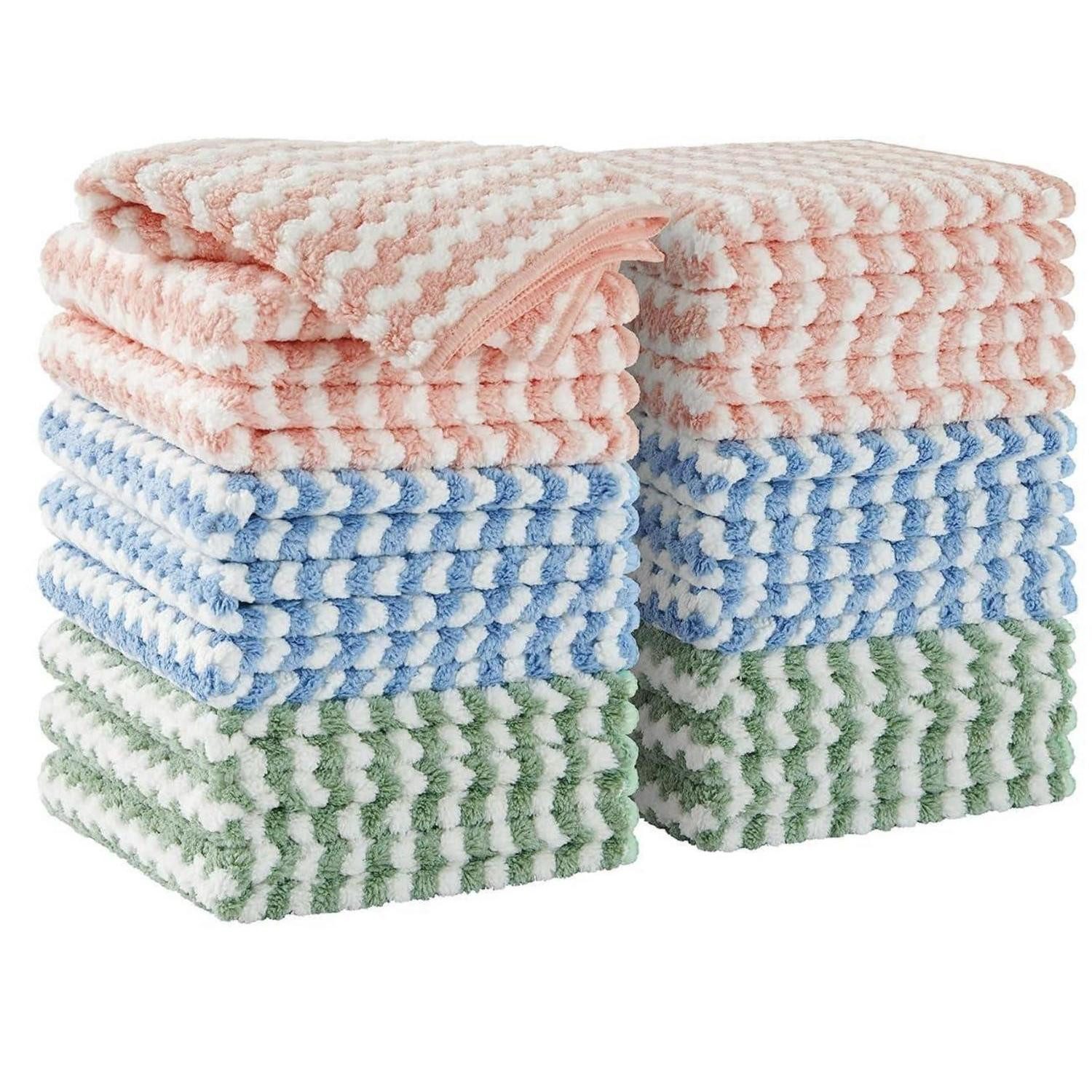 LuxusKollektion Mikrofaser-Reinigungstuch bunt gemischt 18er Pack Mikrofasertuch (Textil, 29x19 cm, 18-tlg)