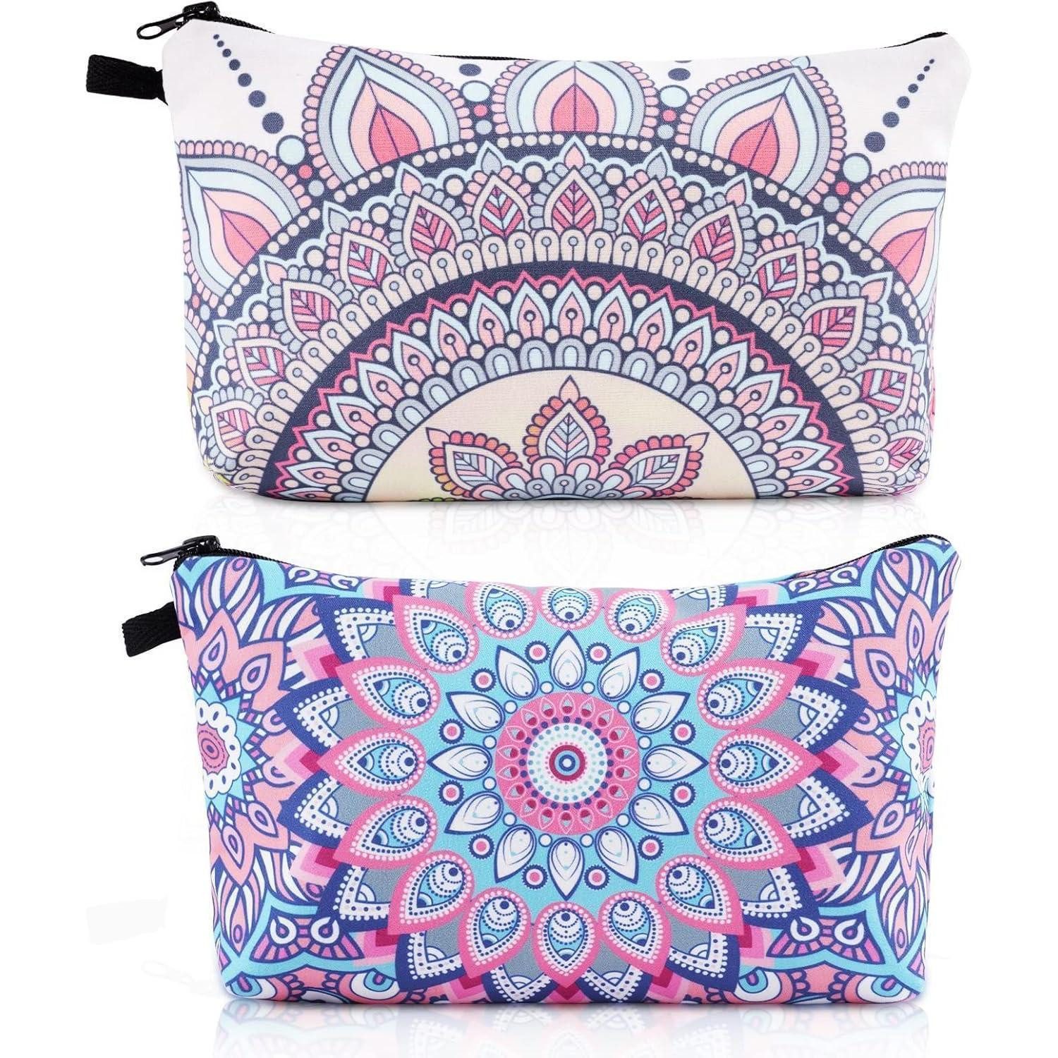 LuxusKollektion Kosmetiktasche Kosmetiktasche Segeltuch Reißverschluss #4 Mandala-druck-2pc 2PC