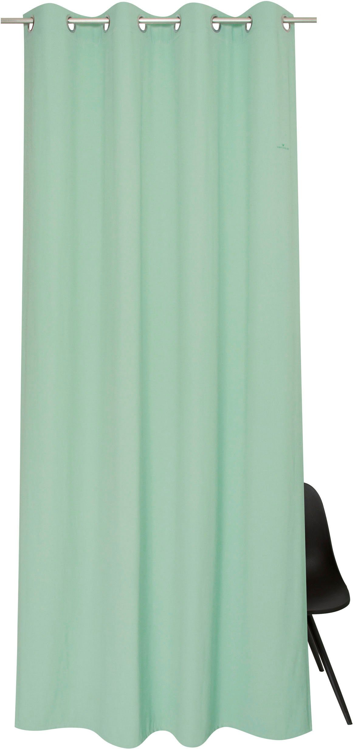 TOM TAILOR HOME Vorhang Dove Signature (1 St), Ösen, blickdicht, Jacquard, mit aufgesticktem Markenlogo