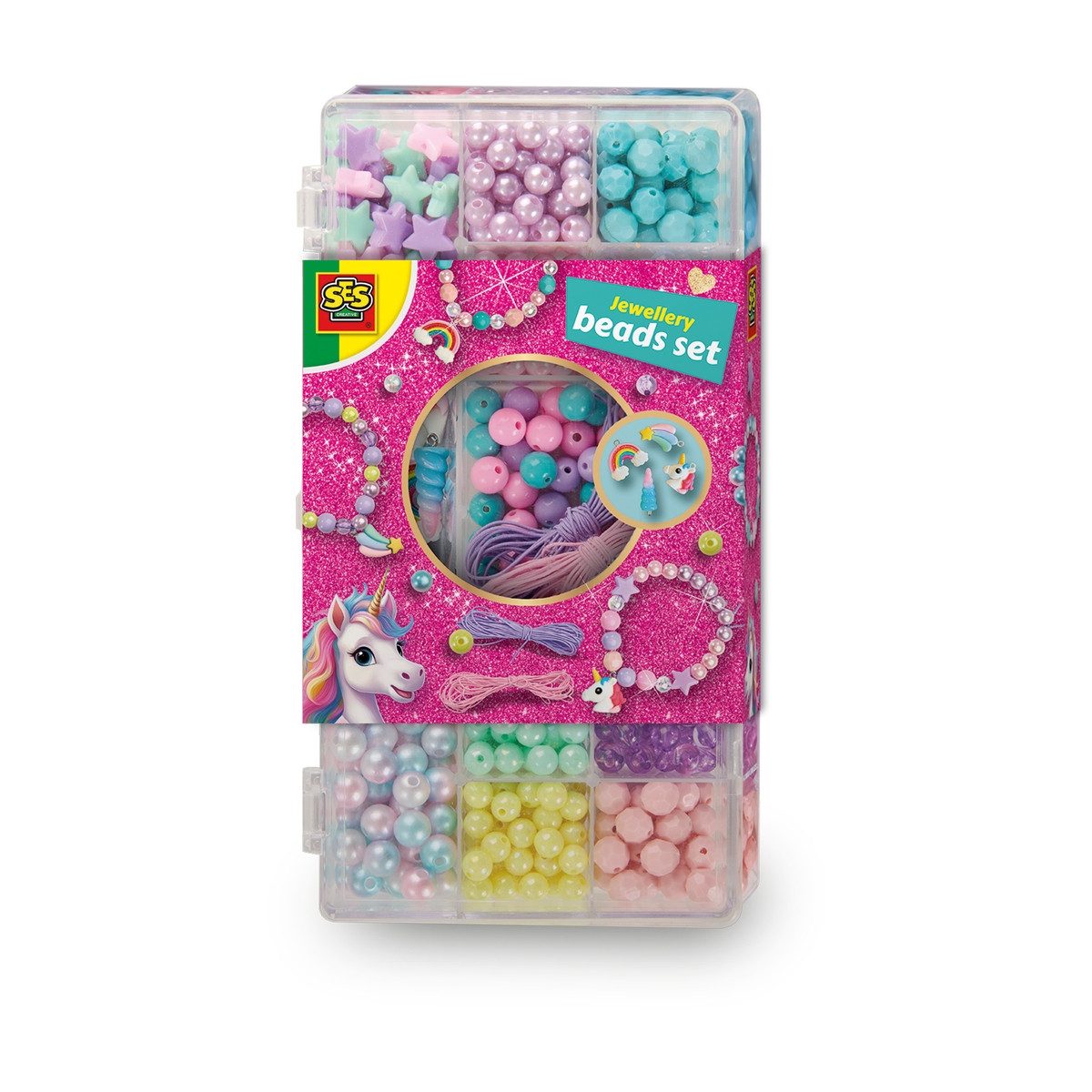 SES Creative Bilderrahmen zum Basteln SES CREATIVE Schmuckperlen-Set Unicorn