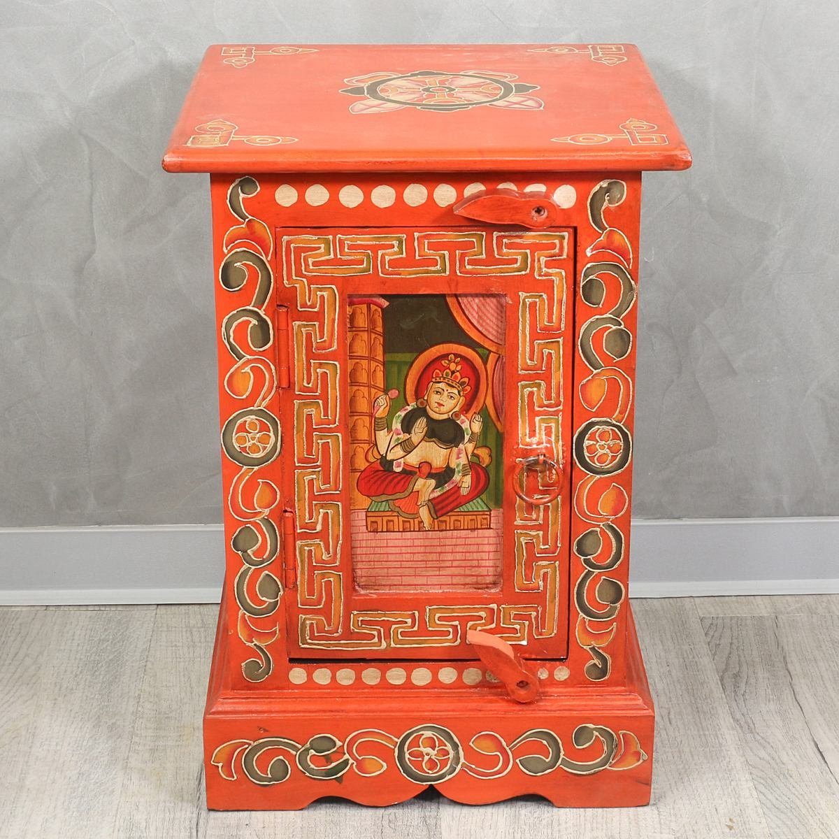 Angebot besitzen Oriental Galerie Mehrzweckschrank 45 Tibet Wandschrank Handarbeit cm Motiv Kleiner Rot Buddha