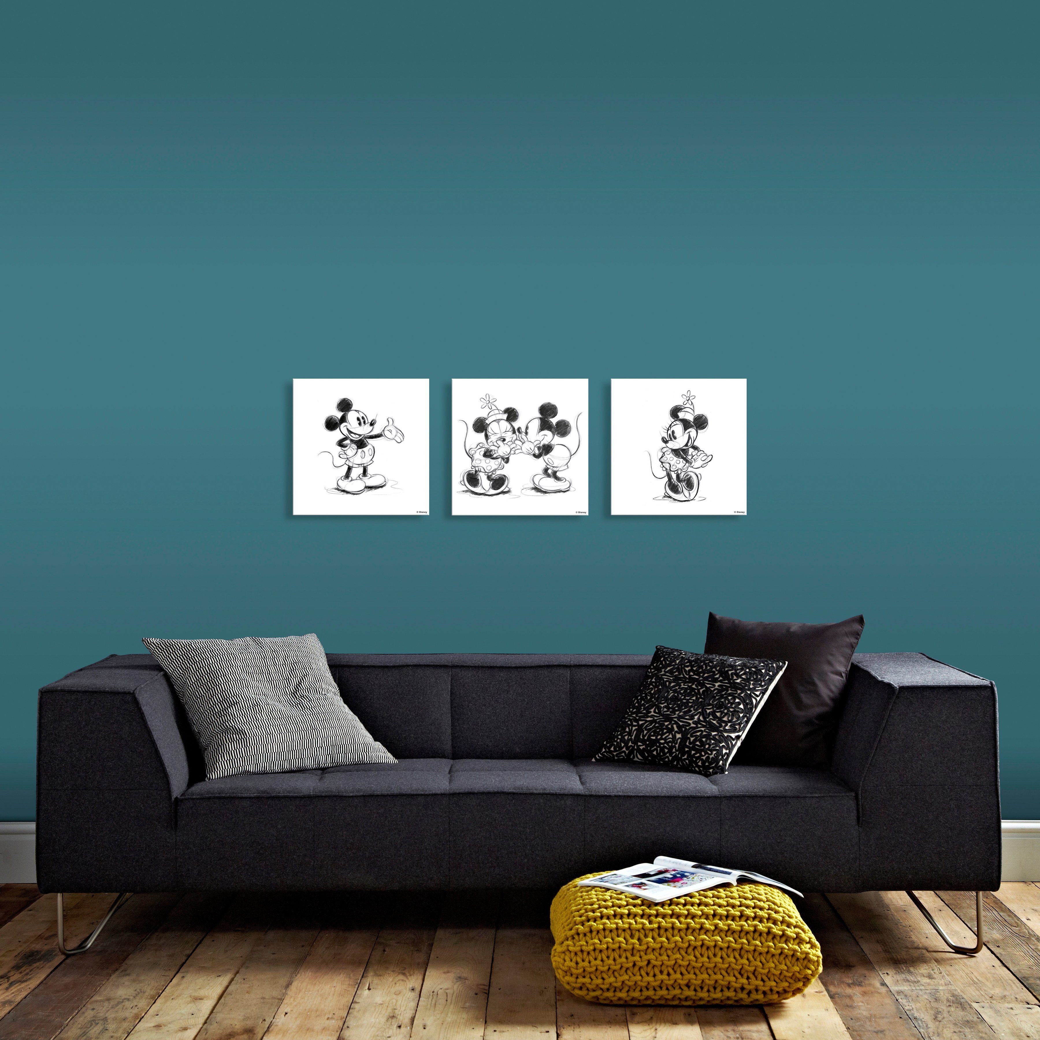 Art for the home Leinwandbild und Minnie Mickey 3 St) (Set, Mouse