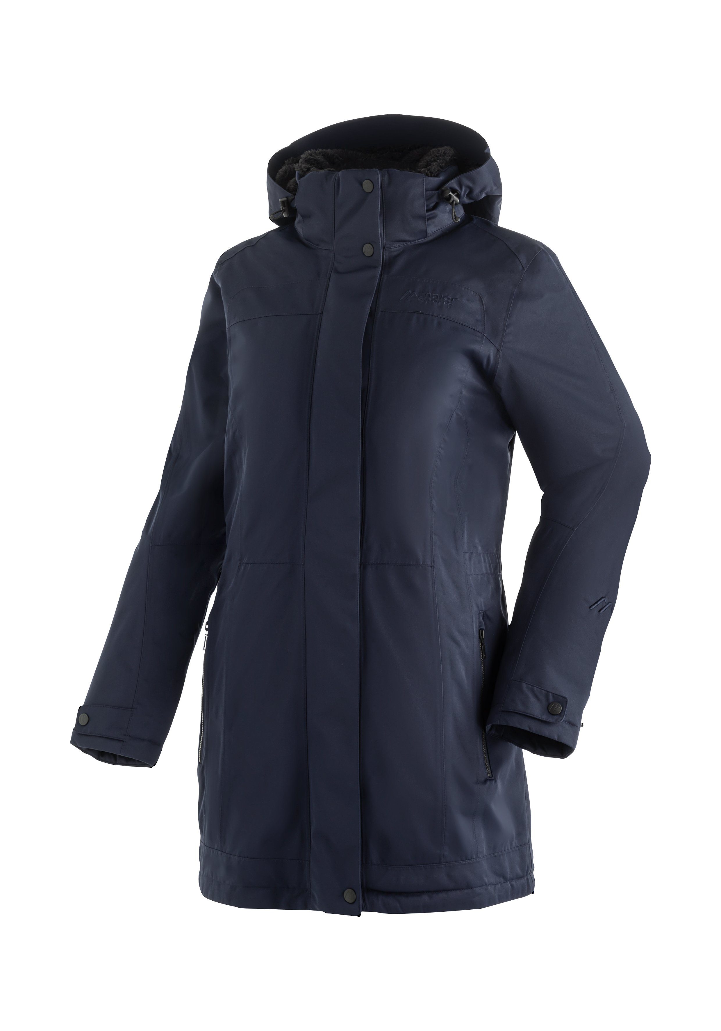 dunkelblau mit Funktionsjacke Outdoor-Mantel Lisa 2 Wetterschutz Maier vollem Sports